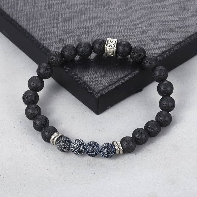 Unique Natural Tiger Eye Stone Men's Beaded Bracelet