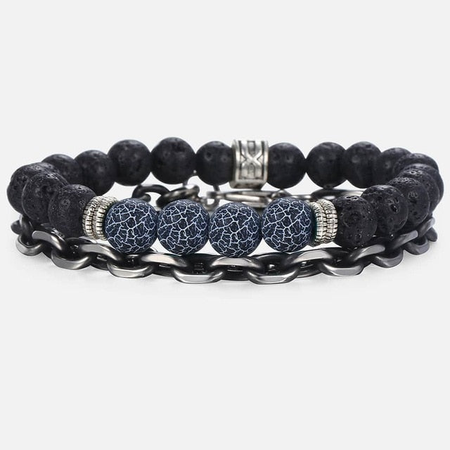 Unique Natural Tiger Eye Stone Men's Beaded Bracelet